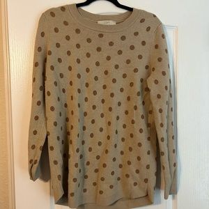 Loft polka dot sweater size large